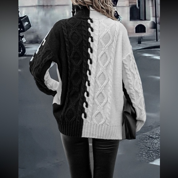 High Neck Knit Sweater - Picture 2 of 5